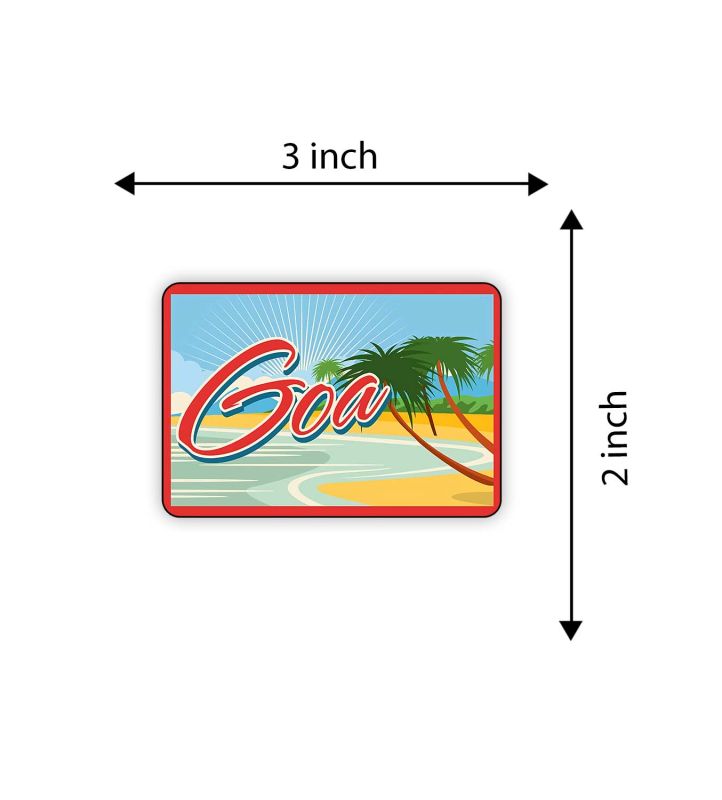 Goa Theme Fridge Magnet Refrigerator Stylish Fridge Magnet Home & Kitchen Decor  Travels Magnet Sticker  Souvenir Fridge Magnets (Goa Beach Fridge Magnet)